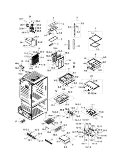 Fridge Diagram and Parts List for RF263TEAEBC AA-0003 Samsung Refrigerator