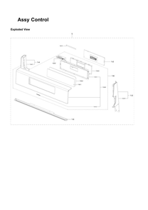 Control Assembly Diagram and Parts List for NX58F5500SW AA-02 Samsung Range