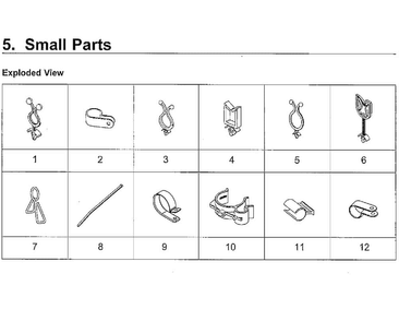 Small Parts Diagram and Parts List for WA5471ABW XAA-0001 Samsung Washer