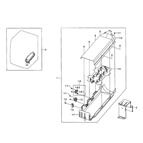 Heater Assembly Diagram and Parts List for DV455EVGSGR AA-01 Samsung Dryer