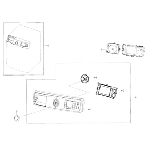 Control Panel Diagram and Parts List for WF56H9100AW A2-0001 Samsung Washer