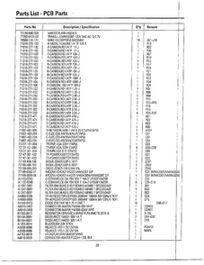 Pcb Parts List Diagram and Parts List for MW5330T XAA Samsung Microwave
