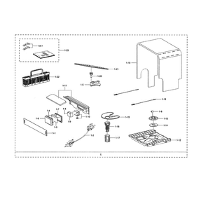 Case Diagram and Parts List for DW80N3030UB AA-00 Samsung Dishwasher