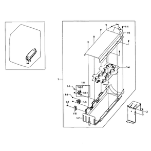 Heater Assembly Diagram and Parts List for DV448AEP XAA-03 Samsung Dryer