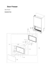Freezer Door Parts Diagram and Parts List for RF30BB69006M AA-00 Samsung Refrigerator