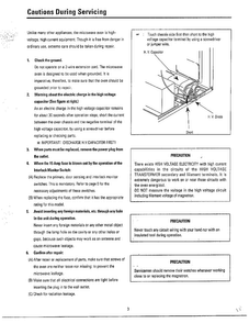Cautions Diagram and Parts List for MW6350W XAA Samsung Microwave