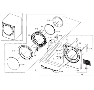 Part Location Diagram of DC63-01202A Samsung Cover-hinge