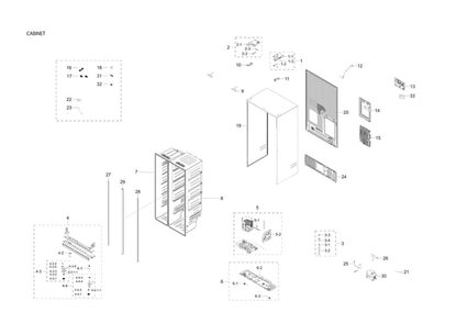 Part Location Diagram of DA94-05115A Samsung Assy liner-ref