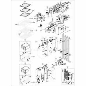 Part Location Diagram of DA97-00699D Samsung Assembly SHELF-WIRE FRE,LOW;