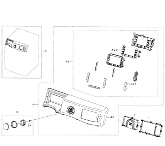 Control Panel Diagram and Parts List for WF520ABP XAA-0007 Samsung Washer