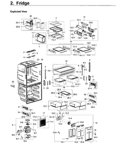 Fridge Diagram and Parts List for RF28K9070SG AA-0001 Samsung Refrigerator