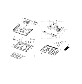 Part Location Diagram of DG94-01002A Samsung Assembly TUBE-RIGHT FRONT;NX