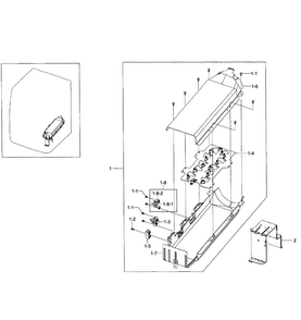 Heater Assy Diagram and Parts List for DV484ETHAWR A1-0001 Samsung Dryer