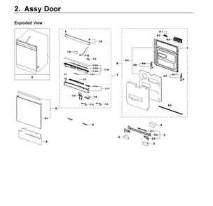 Part Location Diagram of DD97-00590F Samsung Touchpad Control Panel - Stainless
