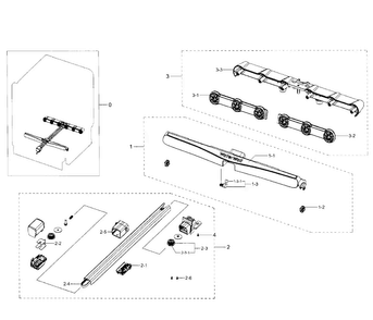 Motion Sensors Diagram and Parts List for DW80J7550US AA-0001 Samsung Dishwasher