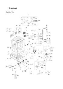 Cabinet Parts Diagram and Parts List for RF23HTEDBSR AA-12 Samsung Refrigerator