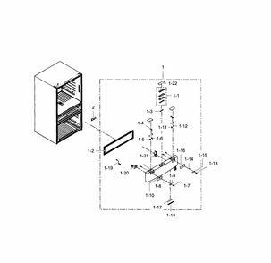Flexzone Door Diagram and Parts List for RF23HSESBSR AA-0000 Samsung Refrigerator
