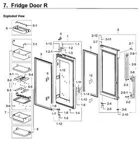 Part Location Diagram of DA82-02260B Samsung Packing Door Assembly