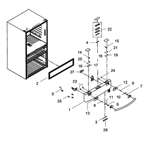 Flexzone Door Diagram and Parts List for RF31FMESBSR AA-0003 Samsung Refrigerator