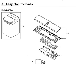 Control Diagram and Parts List for WA54M8750AV A4-0000 Samsung Washer