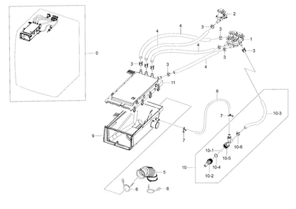Housing-drawer Diagram and Parts List for WF457ARGSWR A2-0000 Samsung Washer