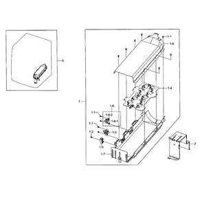 Duct Heater Diagram and Parts List for DV457EVGSWR AA-0002 Samsung Dryer