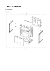Part Location Diagram of DG94-03647A Samsung Outer Panel Assembly