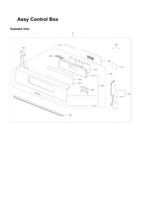 Control Box Assembly Diagram and Parts List for NX58R5601SG AA-01 Samsung Range