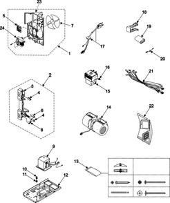 Internal Control/latch Asy/base Diagram and Parts List for SMH7178STE XAA Samsung Microwave