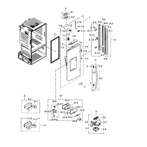 Fridge Door L Diagram and Parts List for RF28HFEDBBC (AA)(0003) Samsung Refrigerator