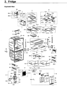 Fridge Diagram and Parts List for RF28K9380SR AA-0002 Samsung Refrigerator