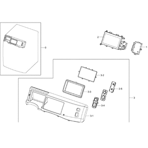 Control Panel Diagram and Parts List for WF457ARGSGR A2-0000 Samsung Washer