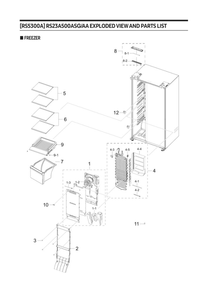 Part Location Diagram of DA97-19899C Samsung Lamp Case Assembly (Left)