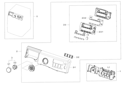 Control Panel Diagram and Parts List for WF395BTPARA A2-0000 Samsung Washer