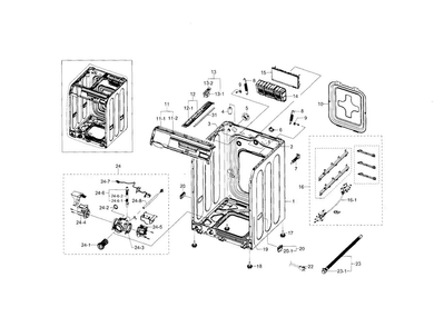 Part Location Diagram of DC97-15268A Samsung Assembly COVER PCB(M);WF448A