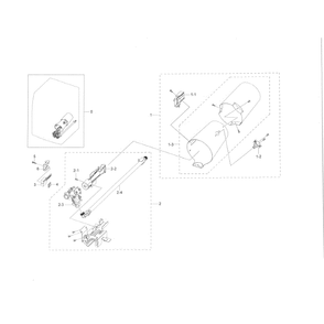 Duct Heater Diagram and Parts List for DV45K7600GW A3-0000 Samsung Dryer