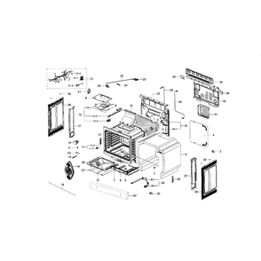Main Assembly Diagram and Parts List for NX58H5600SS AA-01 Samsung Range