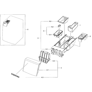 Drawer Assembly Diagram and Parts List for WF405ATPAWR A2-0000 Samsung Washer