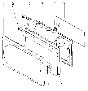 Door Diagram and Parts List for 4018901080  Kenmore Microwave