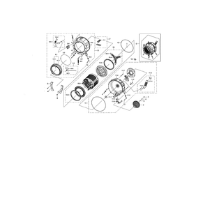 Tub And Drum Diagram and Parts List for WF338AAB XAA-01 Samsung Washer