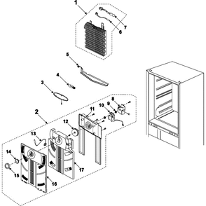 Refrigerator Compartment Diagram and Parts List for RB195BSSB XAA Samsung Refrigerator