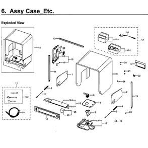 Frame Diagram and Parts List for DW80H9930US AA-01 Samsung Dishwasher