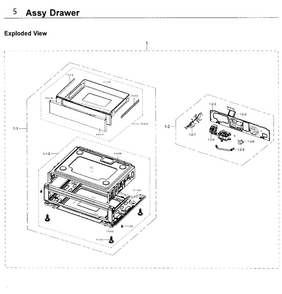 Drawer Diagram and Parts List for NX58J7750SG AA-0000 Samsung Range