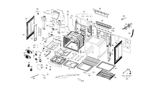 Main Assy Diagram and Parts List for NX58J7750SS AA-0000 Samsung Range