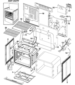 Part Location Diagram of DG97-00123E Samsung Assembly COVER BACK-MAIN;FCQ