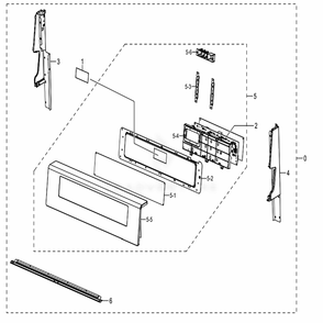 Assembly Control Box Diagram and Parts List for NX58M6650WS (AA)(0001) Samsung Range