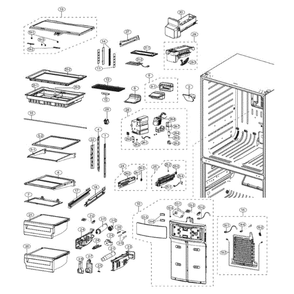 Refrig Diagram and Parts List for RF4287HAWP XAA-00 Samsung Refrigerator