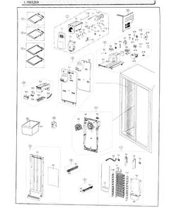 Part Location Diagram of DA67-02457A Samsung Cap sensor