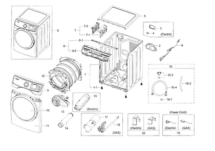 Part Location Diagram of DC90-15185A Samsung Motor assembly