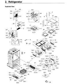 Part Location Diagram of DA97-16028C Samsung Evaporator Cover Assembly